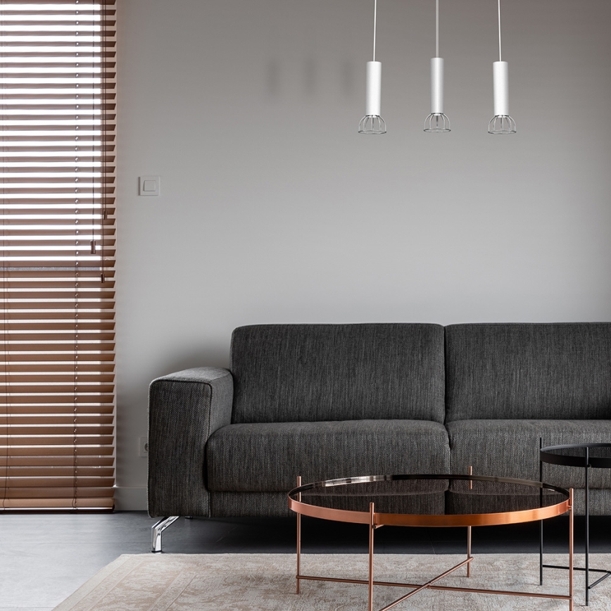 Підвісна люстра DANTE 3xGU10/25W/230V білий/блискучий хром