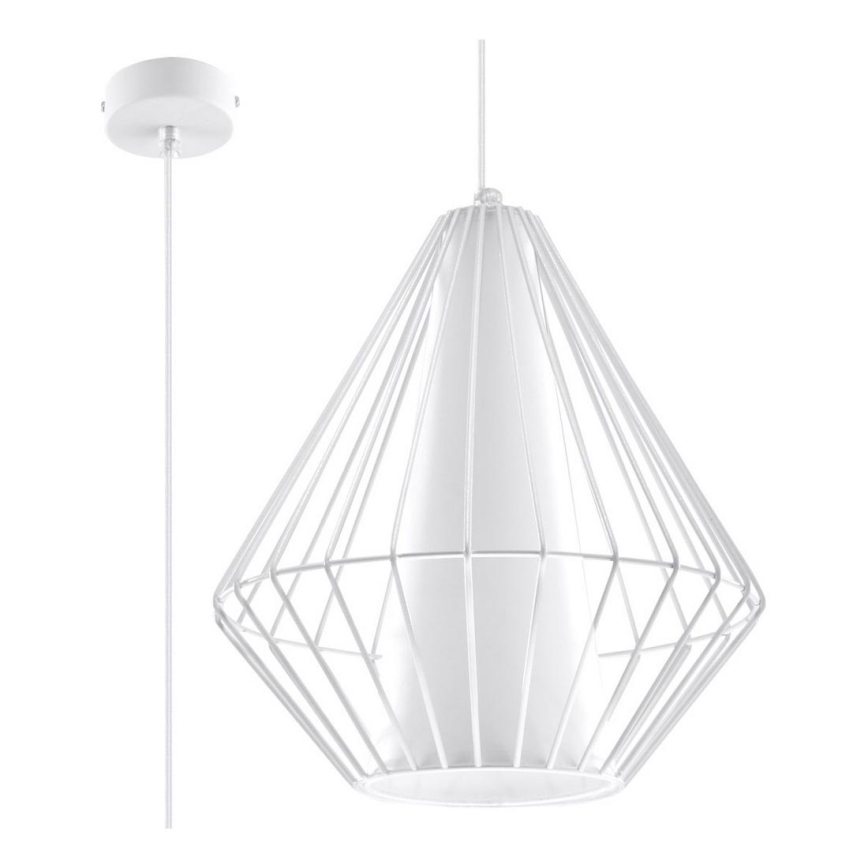Підвісна люстра DEMI 1xE27/60W/230V білий