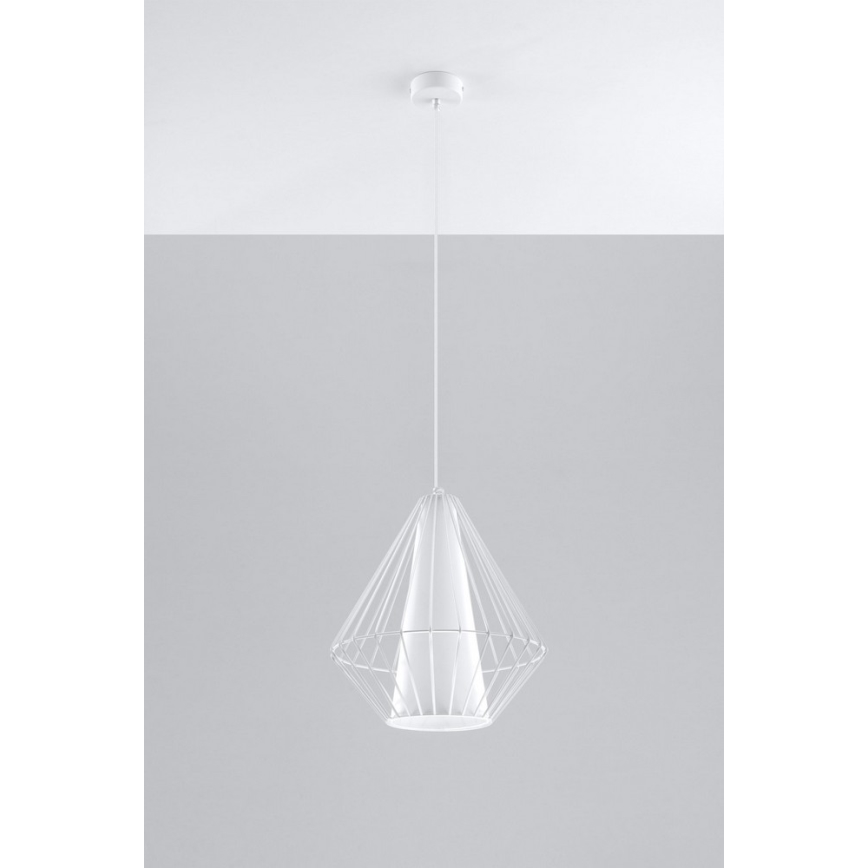 Підвісна люстра DEMI 1xE27/60W/230V білий