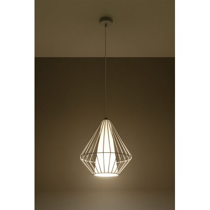 Підвісна люстра DEMI 1xE27/60W/230V білий