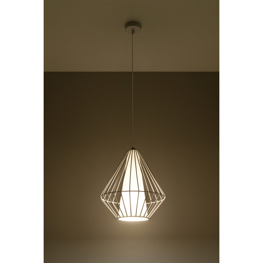 Підвісна люстра DEMI 1xE27/60W/230V білий