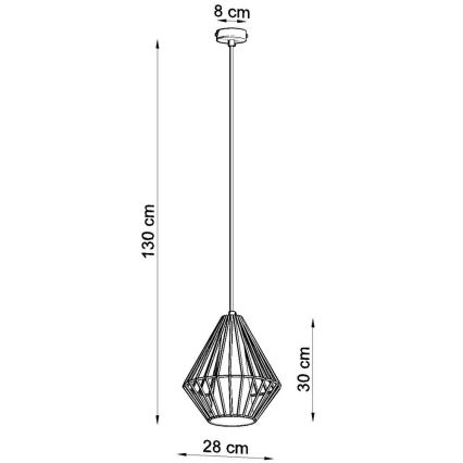Підвісна люстра DEMI 1xE27/60W/230V білий