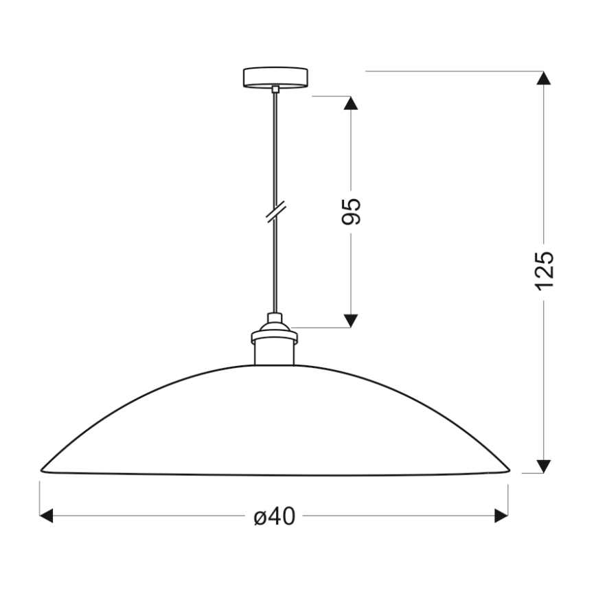 Підвісна люстра DEXTER 1xE27/60W/230V