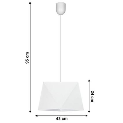 Підвісна люстра DIAMENT 1xE27/60W/230V білий