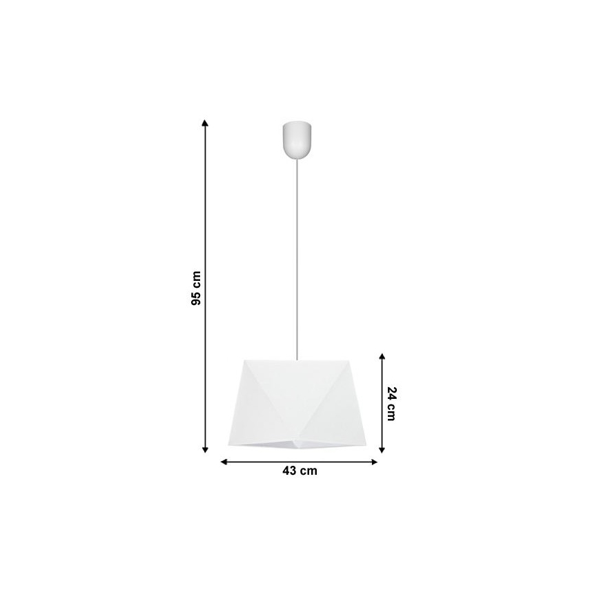 Підвісна люстра DIAMENT 1xE27/60W/230V білий