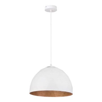 Підвісна люстра DIAMENT 1xE27/60W/230V ø 35 см білий/мідний