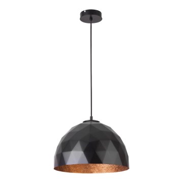 Підвісна люстра DIAMENT 1xE27/60W/230V ø 35 см чорний/мідний
