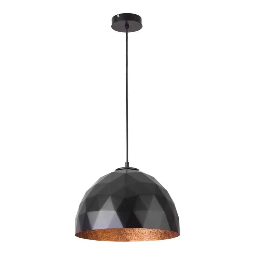 Підвісна люстра DIAMENT 1xE27/60W/230V ø 35 см чорний/мідний