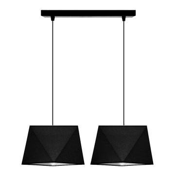 Підвісна люстра DIAMENT 2xE27/60W/230V чорний
