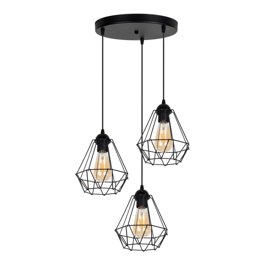 Підвісна люстра DIAMENT 3xE27/60W/230V