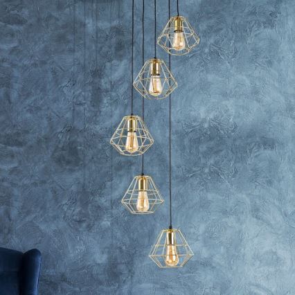 Підвісна люстра DIAMOND 5xE27/60W/230V