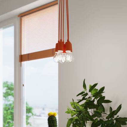 Підвісна люстра DIEGO 1xE27/60W/230V помаранчевий