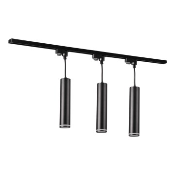 Підвісна люстра для трекової системи PARIS 3xGU10/10W/230V + 1 м трекова система чорний