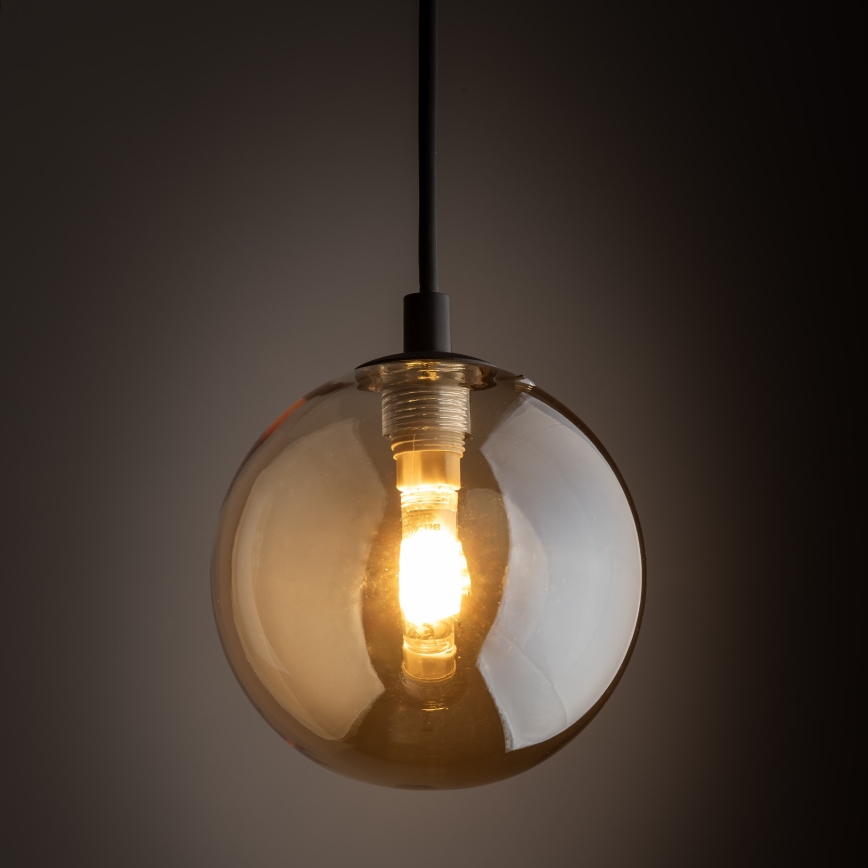 Підвісна люстра до 1-фазної трекової системи TRACER 1xG9/8W/230V чорний/димчастий коричневий