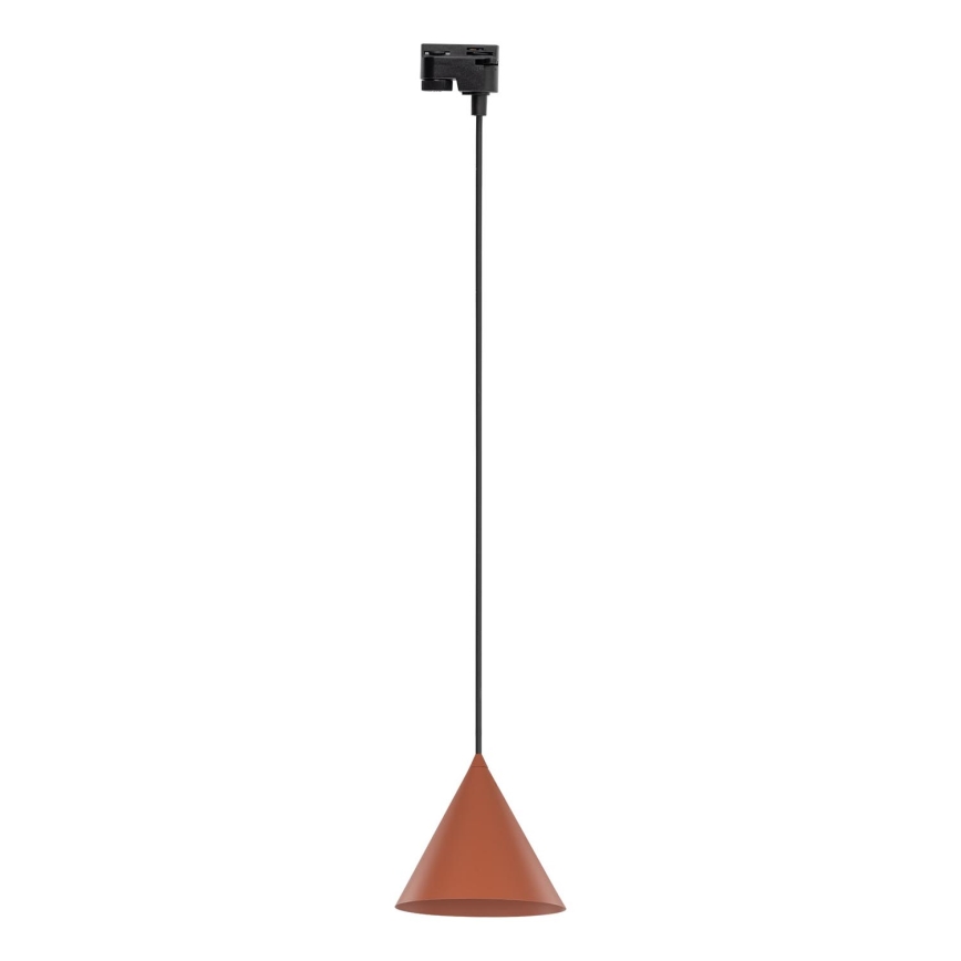 Підвісна люстра до 1-фазної трекової системи CONO 1xE27/15W/230V чорний/цегляний