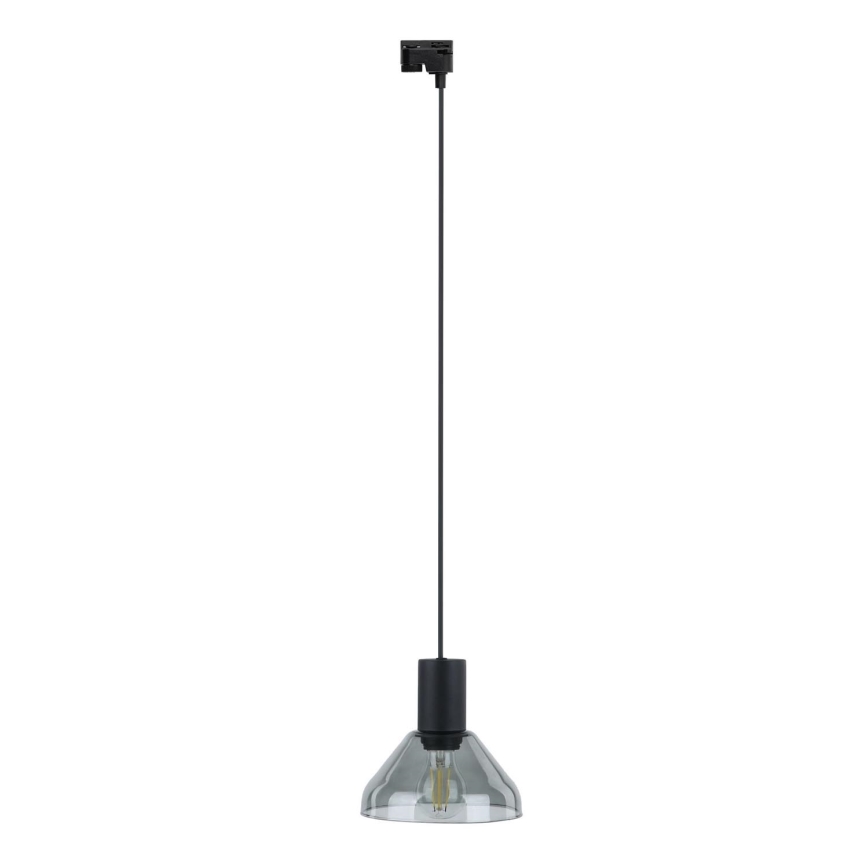 Підвісна люстра до 1-фазної трекової системи NEO 1xE27/15W/230V чорний/димчастий чорний