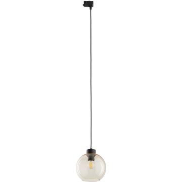 Підвісна люстра до 3-фазної трекової системи CUBUS 1xE27/15W/230V чорний/димчастий бежевий