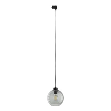 Підвісна люстра до 3-фазної трекової системи CUBUS 1xE27/15W/230V чорний/димчастий чорний