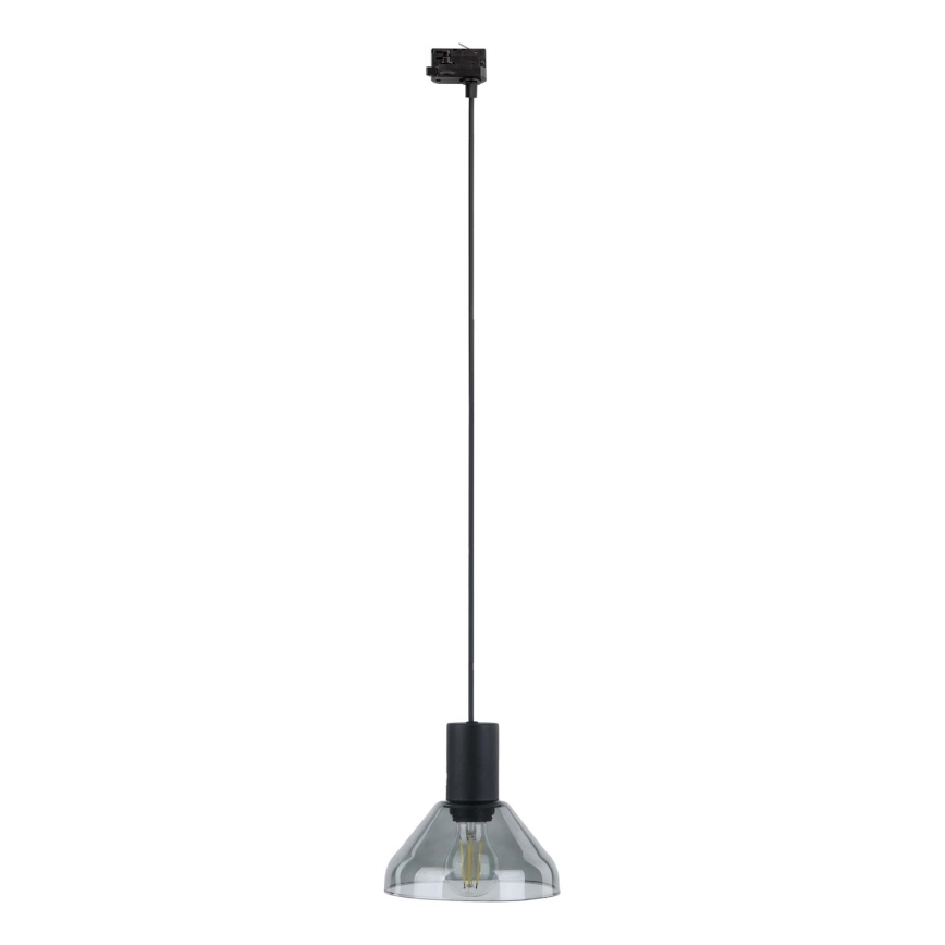 Підвісна люстра до 3-фазної трекової системи NEO 1xE27/15W/230V чорний/димчастий чорний