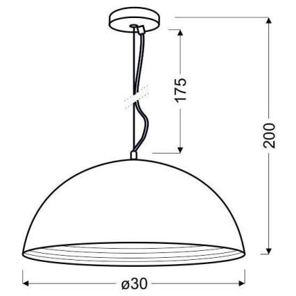 Підвісна люстра DORADA 1xE27/60W/230V