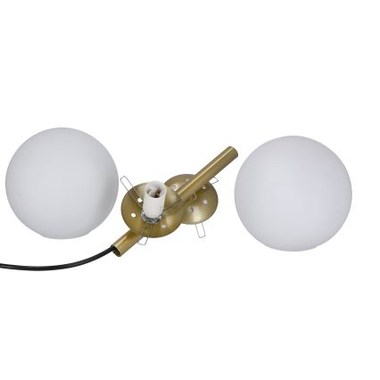 Підвісна люстра DUO 2xE14/40W/230V золотий/чорний