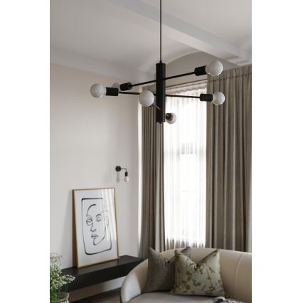 Підвісна люстра DUOMO 3D 3xE27/60W/230V чорний