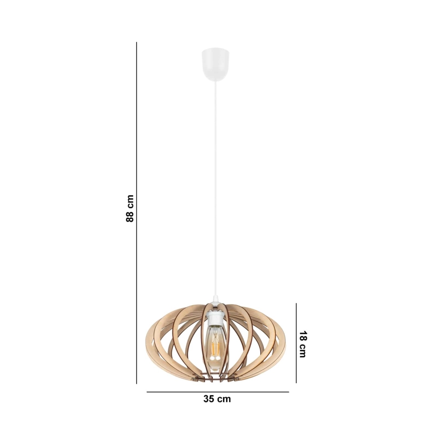 Підвісна люстра EARTH 1xE27/60W/230V білий/бежевий