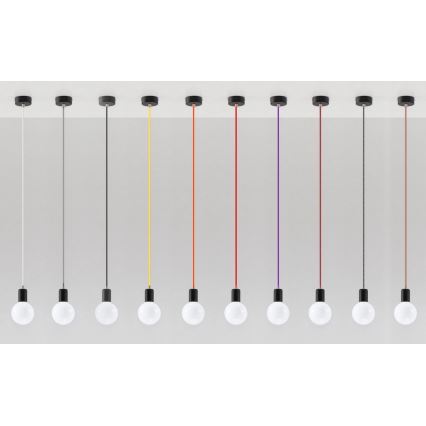 Підвісна люстра EDISON 1xE27/60W/230V чорний