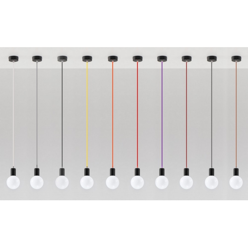 Підвісна люстра EDISON 1xE27/60W/230V чорний