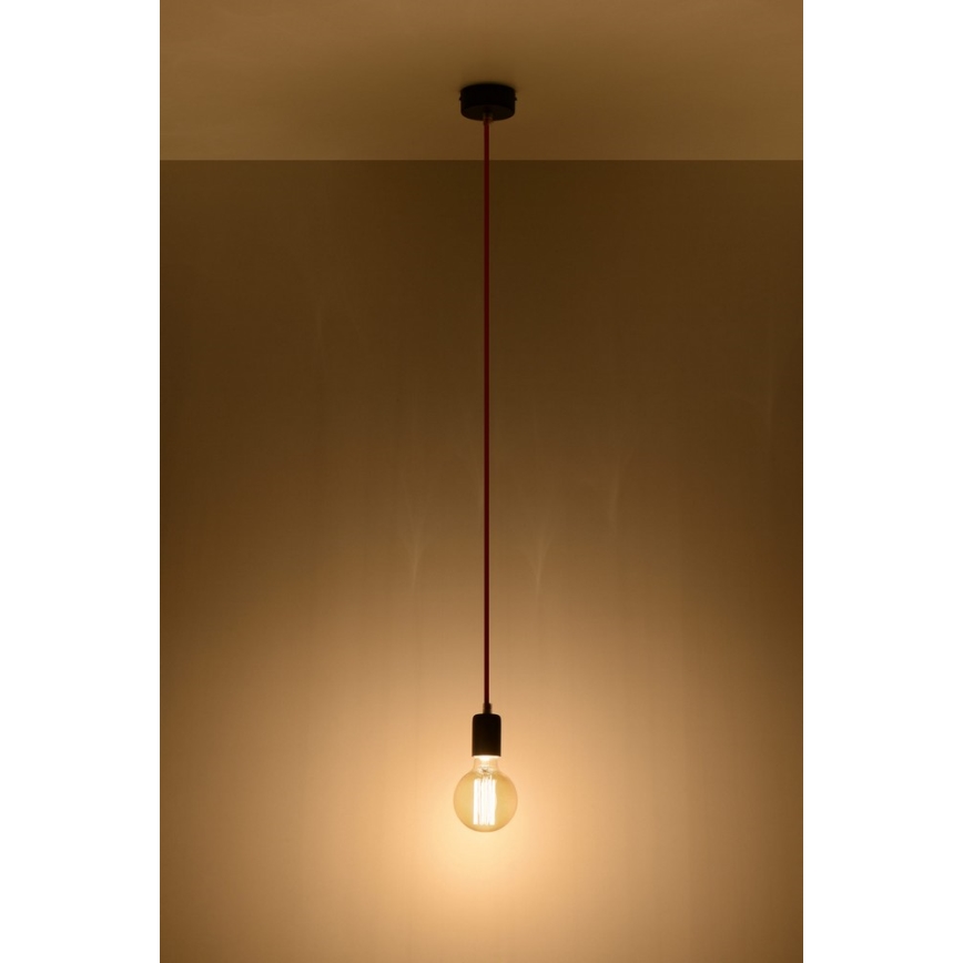 Підвісна люстра EDISON 1xE27/60W/230V чорний