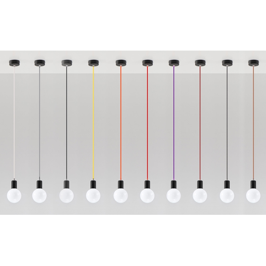 Підвісна люстра EDISON 1xE27/60W/230V помаранчевий