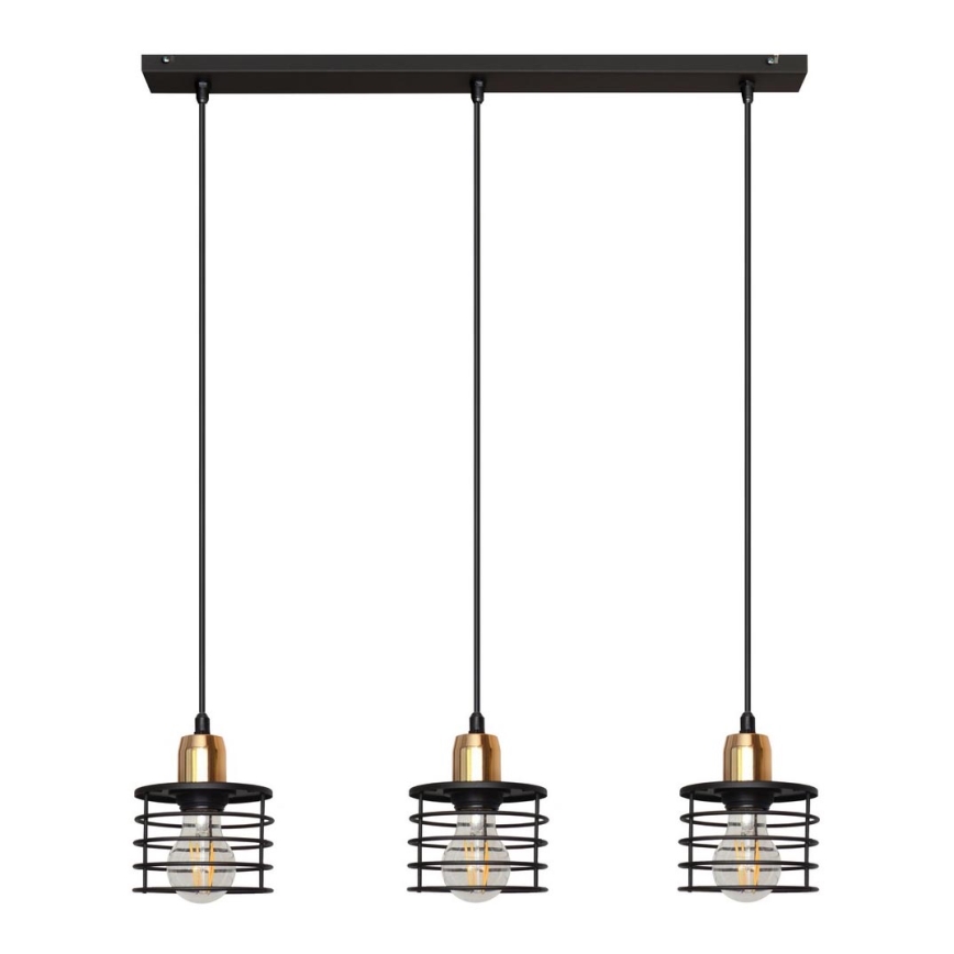 Підвісна люстра EDISON 3xE27/15W/230V