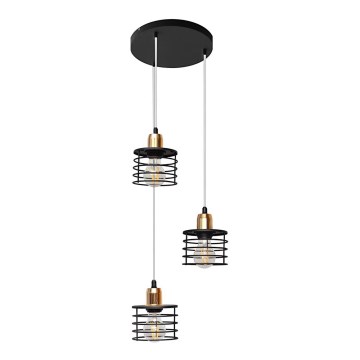 Підвісна люстра EDISON 3xE27/15W/230V
