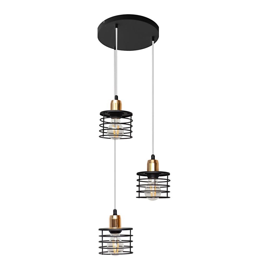 Підвісна люстра EDISON 3xE27/15W/230V