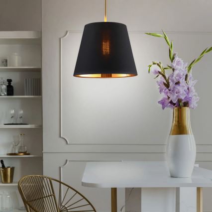 Підвісна люстра ELENA 1xE27/20W/230V чорний