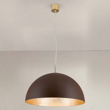 Підвісна люстра ELIANO 1xE27/60W/230V діаметр 50 см коричневий/золотий
