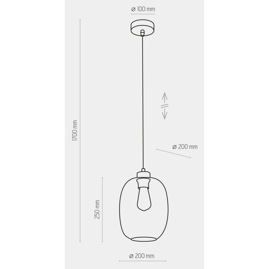 Підвісна люстра ELIO 1xE27/15W/230V