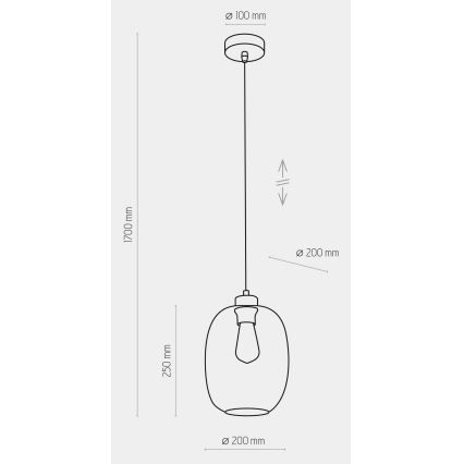 Підвісна люстра ELIO 1xE27/15W/230V синій