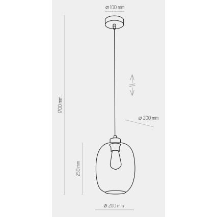 Підвісна люстра ELIO 1xE27/60W/230V рожевий