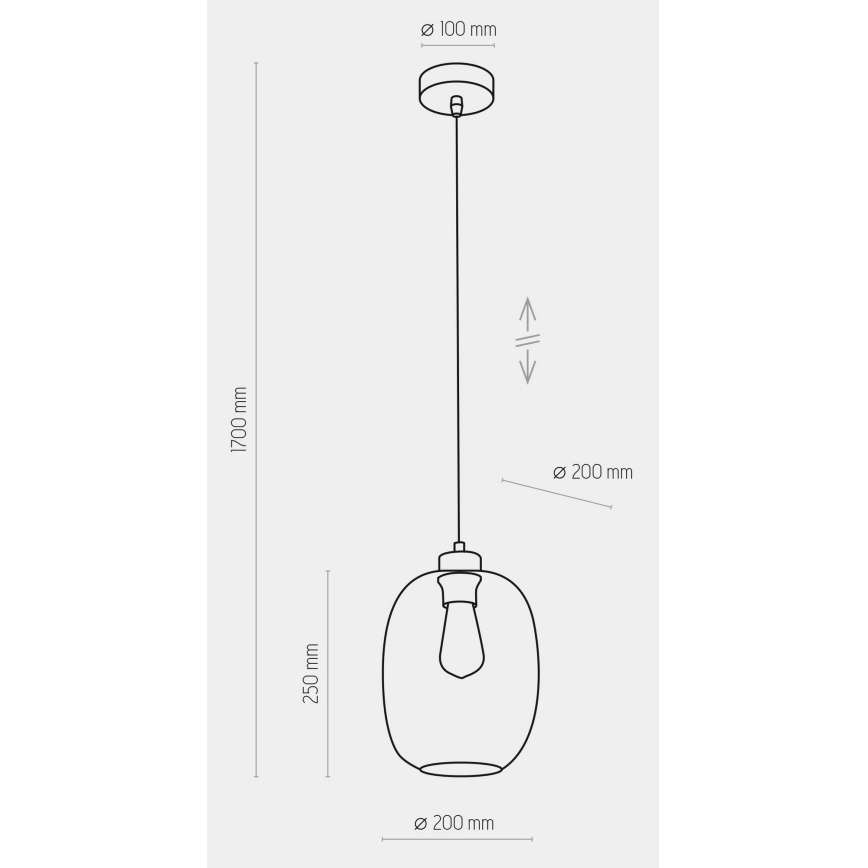 Підвісна люстра ELIO 1xE27/60W/230V рожевий