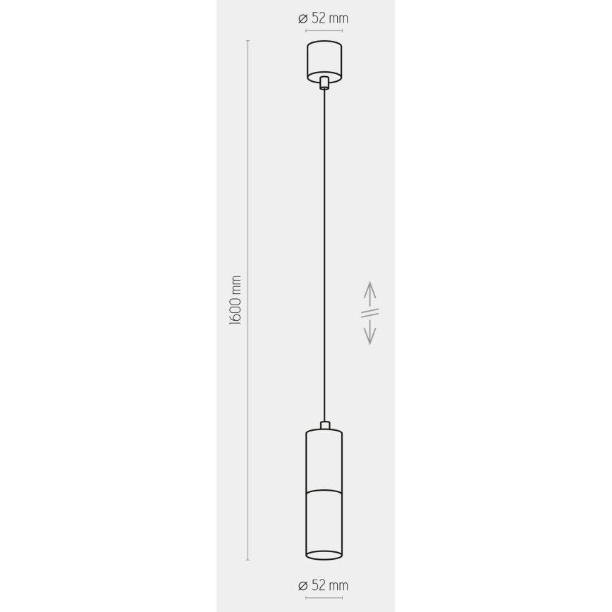 Підвісна люстра ELIT 1xGU10/10W/230V чорний