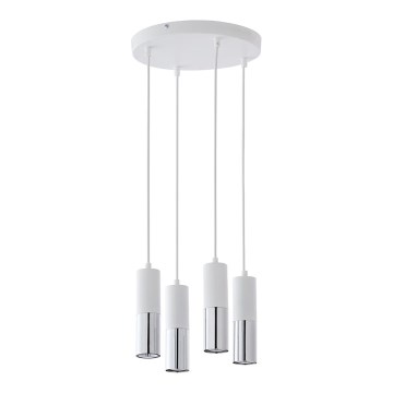 Підвісна люстра ELIT 4xGU10/10W/230V білий