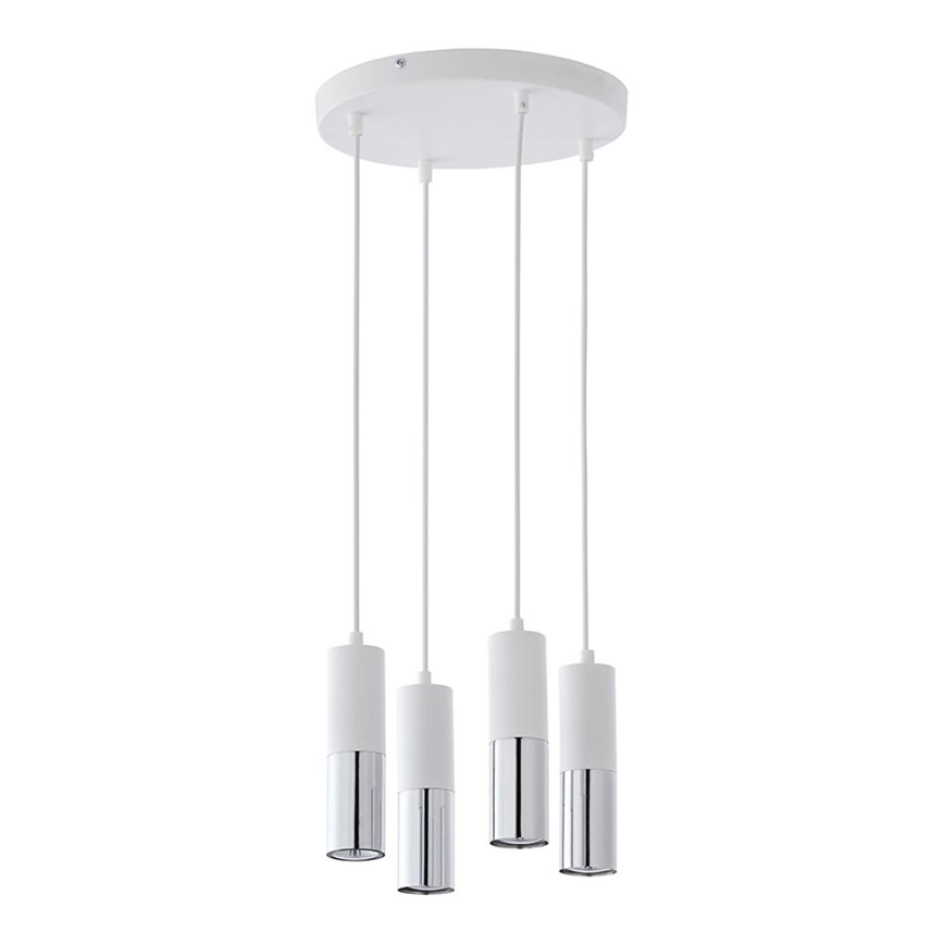 Підвісна люстра ELIT 4xGU10/10W/230V білий