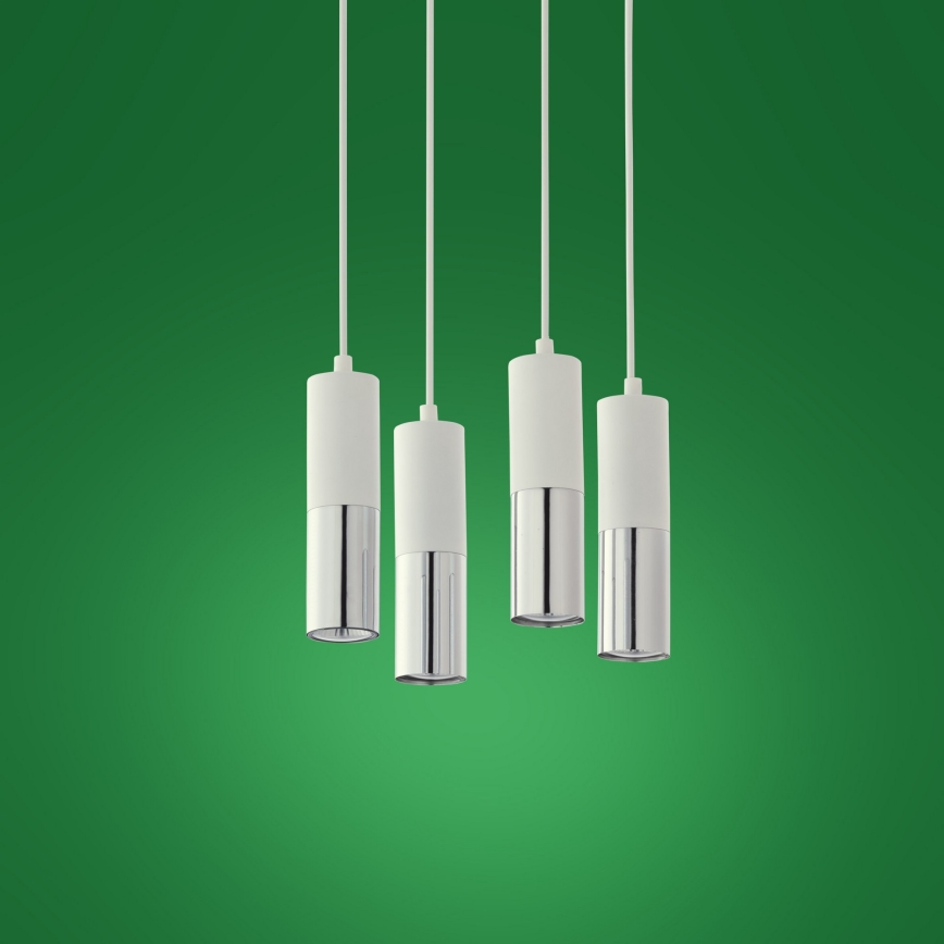 Підвісна люстра ELIT 4xGU10/10W/230V білий