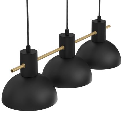 Підвісна люстра ESTATE MINI 3xE27/15W/230V чорний