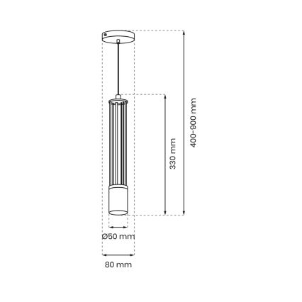 Підвісна люстра ESTILO 1xGU10/40W/230V чорний