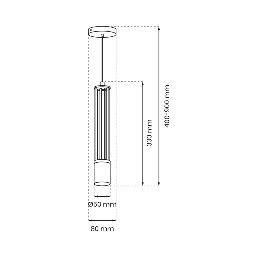 Підвісна люстра ESTILO 1xGU10/40W/230V чорний
