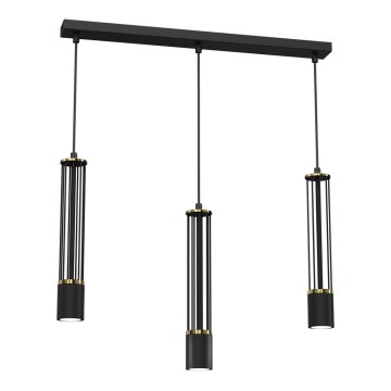 Підвісна люстра ESTILO 3xGU10/40W/230V чорний