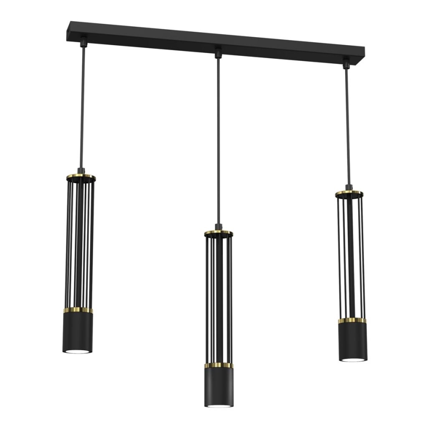 Підвісна люстра ESTILO 3xGU10/40W/230V чорний