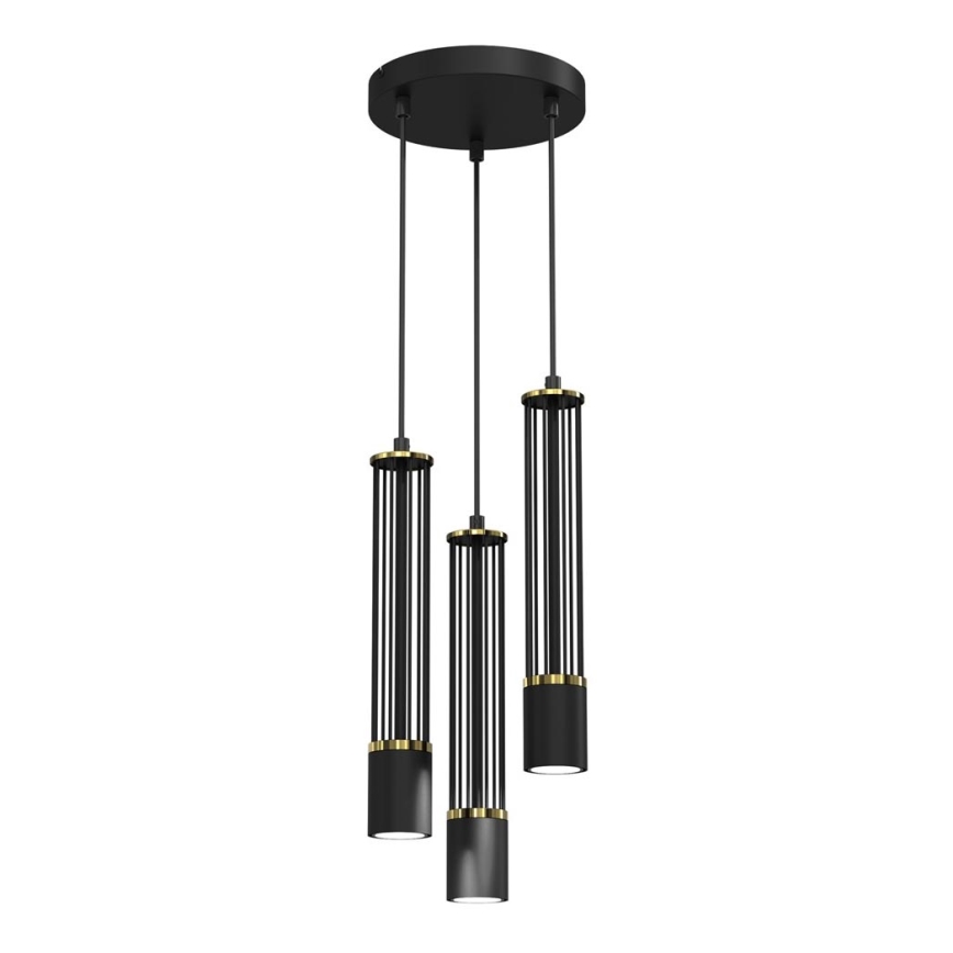 Підвісна люстра ESTILO 3xGU10/40W/230V чорний